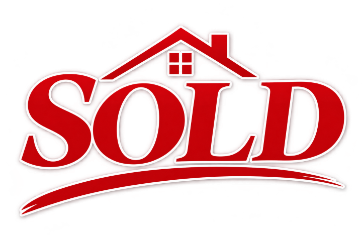 Elegant Red SOLD Real Estate Badge (Small)